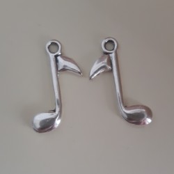 Music Note 26mm Antique Silver Music Note 26mm Antique Silver