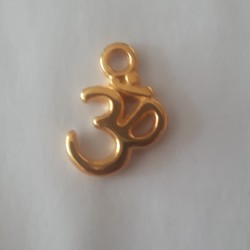 Om Symbol 10mm Gold Plated Om Symbol 10mm Gold Plated