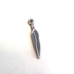 Feather 25 mm Antique Silver Feather 25 mm Antique Silver