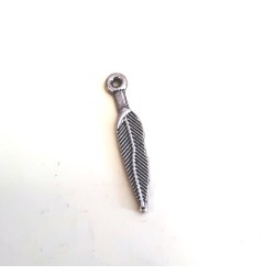 Feather 25 mm Antique Silver