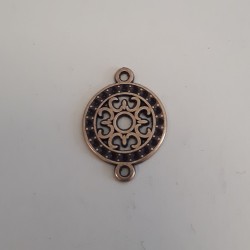Connector Filigree Round 15 mm Brass Antique Connector Filigree Round 15 mm Brass Antique