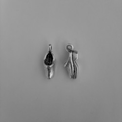 Clogs 6x20 mm Antique Silver Clogs 6x20 mm Antique Silver