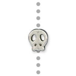 Skull Bead 13x15mm Silver Antique Skull Bead 13x15mm Silver Antique