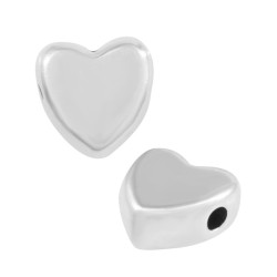 Zamak Slider Heart 9 mm (Ø 2mm) Silver Antique Plated Zamak Slider Heart 9 mm (Ø 2mm) Silver Antique Plated