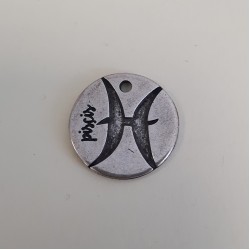 Риби 18 мм посребрено антик Риби 18 мм посребрено антик