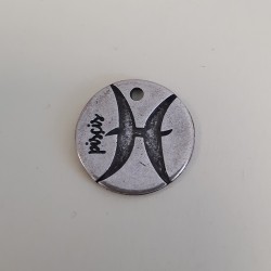 Pisces 18 mm Antique Silver Pisces 18 mm Antique Silver