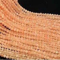 Cat's Eye Peach Faceted 3mm