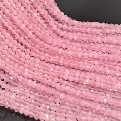 Cat's Eye Pink Faceted 3mm