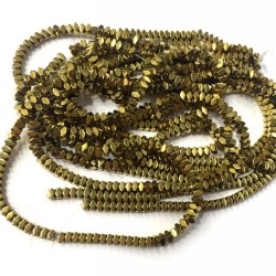 Hematite Cut Gold Colour 2X3 mm Hematite Cut Gold Colour 2X3 mm
