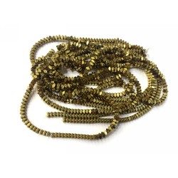 Hematite Cut Gold Colour 2X3 mm