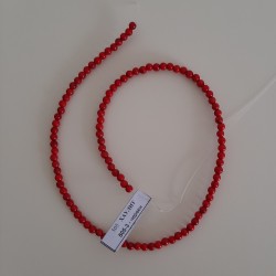 Howlite - Red 4mm  Howlite - Red 4mm