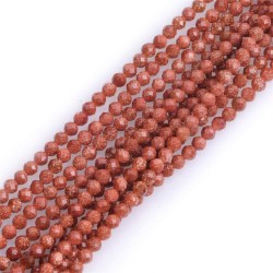 Sandstone  Brown Faceted 3 mm Sandstone  Brown Faceted 3 mm