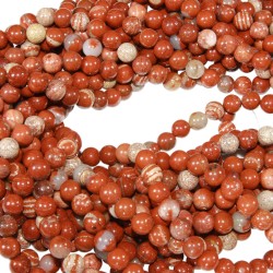 Red Picture Jasper - 6mm  Red Picture Jasper - 6mm