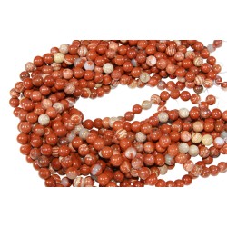 Red Picture Jasper - 6mm  Red Picture Jasper - 6mm