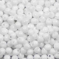 DROP BEADS 3,4mm Opaque White 402 DROP BEADS 3,4mm Opaque White 402