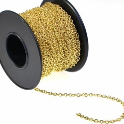 Brass Chain 1.6 mm Gold Plated Brass Chain 1.6 mm Gold Plated