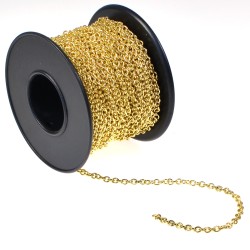 Chain 2 mm Gold Colour Chain 2 mm Gold Colour