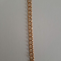 Stainless Steel Gold Foiled Flat Chain - 3 mm Stainless Steel Gold Foiled Flat Chain - 3 mm