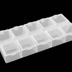 Storage Box 10 Slots Separate Opening