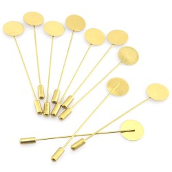 BROOCH PIN  GOLD COLOUR 15 mm BROOCH PIN  GOLD COLOUR 15 mm
