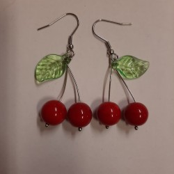 Earrings Cherries Stainless Steel Earrings Cherries Stainless Steel